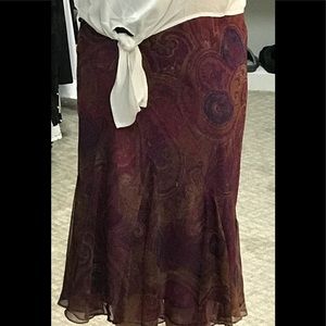 Ralph Lauren light and flowing purple summer skirt